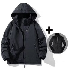 TOPMOX 바람막이 가을겨울 남녀공용 3in1 아웃도어 방풍 방수 자켓 탈부착 플리스 내피 운동복