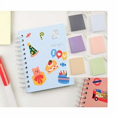 앨범 포토북 스티커 분할 스프링 접착식 미니 만들기, 05부착식앨범-샴페인