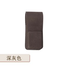 皮革磁吸式多功能繞線器 耳機線收納器 集線器 4.2cm*1.8cm, 深灰色, 1個