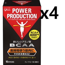파워 프로덕션 아미노산 BCAA 하이포토닉 장시간 근육 사용을 위해 10스틱 x 4박스