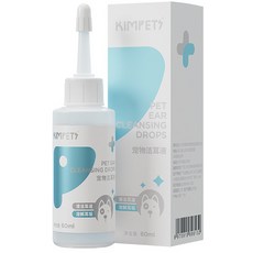 KIMPETS 寵物潔耳液60ml 草本溫和配方 狗貓專用 水狀植萃潔耳液, 1個, 60ml