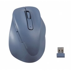 ELECOM EX-G (M-XGM30DBSK) 人體工學 無線靜音滑鼠 M尺寸, 藍色, M-XGM30DBSKBU