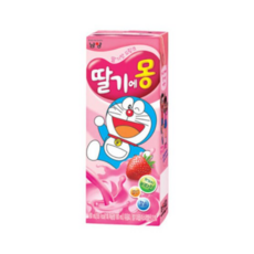 남양 멸균우유 딸기에몽 180ml 12팩, 12개