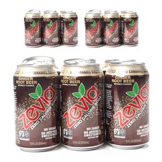 제비아 제로 칼로리 소다 진저 루트 비어 글루텐 프리 비건, 355ml, 18개