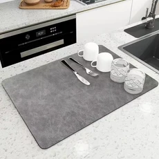 주방 카운터용 건조 매트 30x40cm/11.81x15.75인치 논슬립 방수 고무 뒷면이 있는 커피 매트 빠른 건조 매트, 01 30x40cm, 02 B