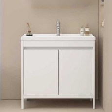 욕실 하부장 간이 세면대 스탠드 호텔 원룸 캐비닛, 1개, (화이트) 가로43폭35높이81cm