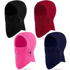 프렌다 4피스 발라클라바 스키 마스크 방풍 워머 플리스 조절 가능한 남성용 겨울 페이스 커버, 1 Black,navy Blue,wine Re