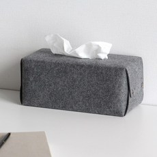 코코로박스 캔버라 펠트 티슈케이스 darkgray, 1개