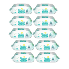 팸퍼스 터치 오브 네이처 아쿠아 물티슈 70매 X 10팩, 70매X10팩 [P050X10]