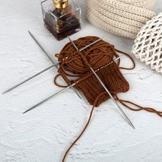 뜨개질바늘 스텐 장갑바늘 수예 대바늘 8호 세트