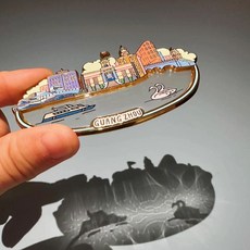 廣州 文創 成像 金屬冰箱貼 旅遊紀念 收藏品, 如圖所示