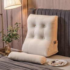 등쿠션 허리쿠션 침대 메모리폼 요추보호 받침대, 1개, B. 샴페인