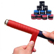 라켓 손잡이 감는 테이프 배드민턴 그립 밴드, 레드핑크, 1개