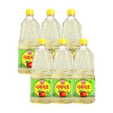 테온셀 사과식초 18L 1개 요리용 조리용 다용도 식당 업소용 대용량 조미료, 1.5L, 6개
