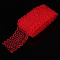10 yard/lot 45mm 레이스 리본 레이스 트림 패브릭 소박한 웨딩 장식 손수 수 놓은 봉제 의류 드레스 diy 재료, 빨간색, 1개