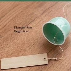 수제 꽃 풍경종 일본 스타일 문 장식 벨 선물 소녀들 귀여운 감성적인, 1개, 6. L Green