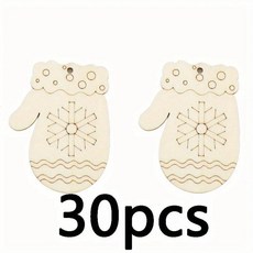 크리스마스 나무 공예 라벨 휴일 트리 장식 종이 커팅 페인팅, 1개, 2. 30pcs