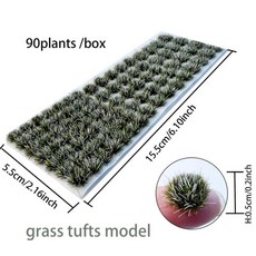 개박스 불규칙 모델 잔디 클러스터 미니어처 모형 모래 테이블 장면 재료, 1개, 4. DR