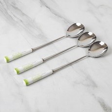 현우 그린메이플 도자기 디저트 스푼, 1개, 그린