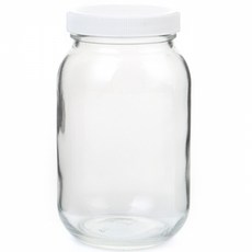 QORPAK廣口瓶 白蓋 240ml, 1個