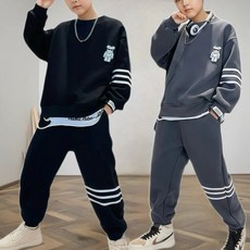 투나이언 남아 맨투맨 상하복세트 초등학생 중학생 트레이닝복 주니어 운동복 츄리닝 바지세트 2 Color