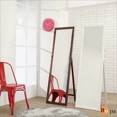 BuyJM 實木造型兩用穿衣鏡/立鏡/壁鏡(高159寬47.5公分) 壁貼鏡 W-K-MR153F, 胡桃