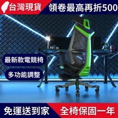 佑客YOKA【Rex 全網】2024新款全功能人體工學電競椅(升降椅子 辦公椅 電腦椅 主管椅), 炫彩綠