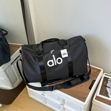 ALO 남성 및 여성용 가방 트레이닝 스포츠 남녀공용 헬스가방 스포츠백 피트니스 백 요가 크로스백, 검정