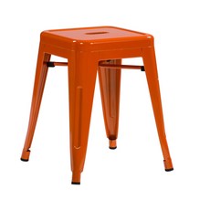 TOLIX 鐵藝吧台椅 簡約時尚風格, 亮光橘黃色,D38*W38*H45cm, 1個