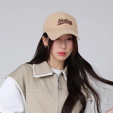 투니스 여성 심플 레터링 자수 야구 모자