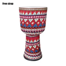 2025 양가죽 젬베 드럼 전문가용 어린이 초보자 성인 휴대용 탬버린 핸드헬드 타악기, 04 8 Inch Red