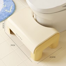 KDNC 가정용 두꺼운 미끄럼 방지 변기 발 받침대, 옐로