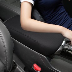 Faccaibbg 2023-2025 혼다 HRV/HR-V 액세서리용 팔걸이 커버(블랙) 부드럽고 긁힘 방지 가죽 센터 콘솔 커버, Faccaibbg 2023-2025 혼다 HRV/HR-