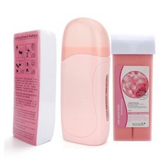 휴대용 제모기 제모 롤 왁스 히터 페이셜 바디 제모기 히팅기 왁싱 스트립 종이 세트 3 in 1, 11) Eu 플러그  A Pink Rose Kit, 없음