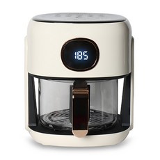프리미엄 글라스 바스켓 디지털 전기 에어프라이어 4리터, 아이보리, FA40