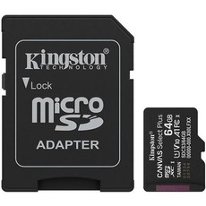 金士頓 microSDXC 記憶卡, 1個, 64GB, 64GB