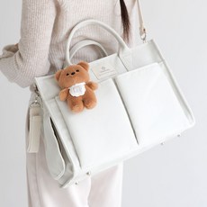 와이엠마마 가벼운 방수 기저귀가방 이너백 물티슈포켓 멀티빅윰백 심플, 세이지