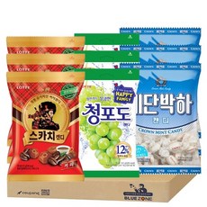 블루존 대용량 캔디 사탕 3종세트(청포도153g x 3+스카치커피157g x 3+비단박하140g x 3), 1개