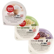 건강 햇반 3종 혼합 세트 (백미5 흑미5 발아현미5) 신제품, 130g, 15개