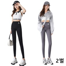 소리울 하이웨이스트 힙업 레깅스 노Y존 슬림핏 4계절용 1+1