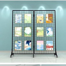折疊網格展示架 作品展示架 移動展覽架 幼兒園美術作品展示架