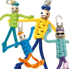 맘아트 DIY 마크라메 매듭인형 키링 만들기 1인 키트 걱정인형, 무지개, 1세트