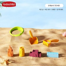 해변 모래놀이 세트 모래삽 모래 버킷 세트 장난감 포크레인 자동차 모래놀이 도구, 1개, 5000g, 9_작은 삽+호미+성 4종+모래판