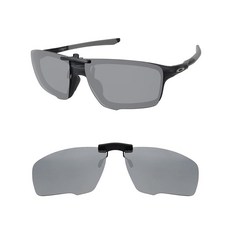 HILEEN 오클리 크로스링크 제로 OX8080 58mm 편광 클립온 선글라스 남성 여성 자외선 차단 - 실버