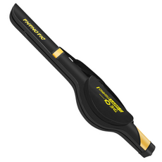 【硬殼防水】1.3米大肚竿包 釣竿包 漁具袋 釣具袋 釣魚包, 黑黃色