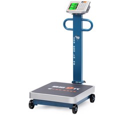 600kg 전자저울 업소용 대형 이동식 바퀴 고정밀 무선 접이식 고중량, 300kg 블랙 40x50 실내외