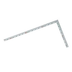 Shinwa 鶴龜 雙面角尺 1尺6寸/50公分 薄型 曲尺 木工角尺 34375, 1個