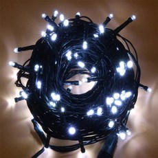 8가지 점멸모드 녹색선 300구 LED 전구 (백색)