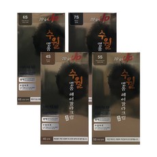 히솝 수월 명품 헤어 칼라 크림 4종 5S/4S/6S/7S 새치 염색약 택1, 1개
