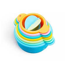 munchkin 毛毛蟲疊疊樂洗澡玩具 9個月以上 戲水玩具, 彩色, 1個